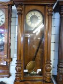 A mahogany cased Vienna regulator style