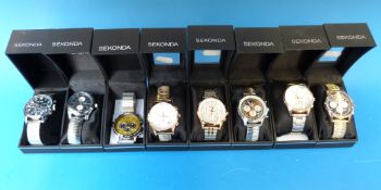 Eight Sekonda gents chronograph wristwat