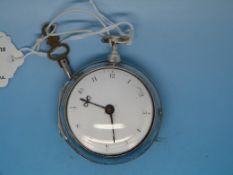 A Georgian silver pair cased gentleman's