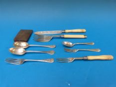 Two hallmarked silver christening sets c