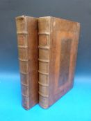 Camden's Britannia (Two volumes), 1722, contemporary panelled calf bindings, original maps replaced