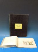 Etchings of goats, cattle and landscapes after Beryham and Roos together with four loose leaves