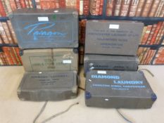 A quantity of local interest laundry boxes including Tetbury, Cheltenham etc (Shop display