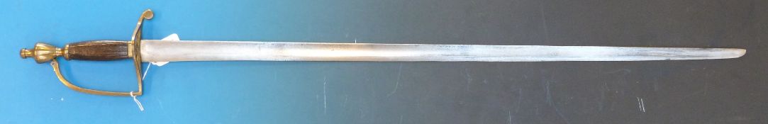 A 1786 pattern infantry office's sword with spadroon hilt