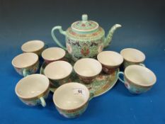 A Chinese tea set