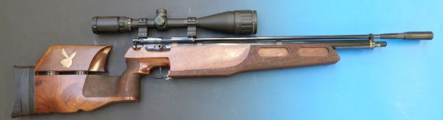 A Titan/ Falcon field target .177 air rifle, serial number 91301 with 6 x 24 x 40 scope