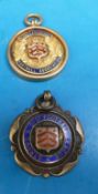 Gloucester Football Association 9ct gold medal engraved for Dursley AFC 1939 and a hallmarked