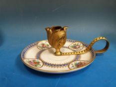 A quantity of ceramics to include hand-painted bowl, 19thC plate marked B to underside, miniature