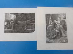 Eight proof steel engravings (c.1880s), Advance Australia,  Arming the Knight, Philosophy & Art,