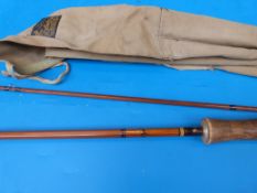 A split cane trout fishing rod 