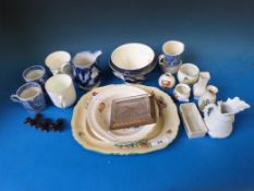 A quantity of mixed ceramics including Spode, Pinky and Perky dish,  Masons dish, crested ware and
