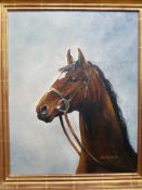 Bernadatte Bawol oil on canvas of a horse