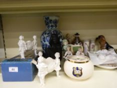 A large collection of mainly continental ceramic figures etc