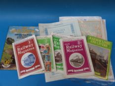 A Robert Hall & Sons of Bury catalogue in French together with a quantity of railway ephemera and