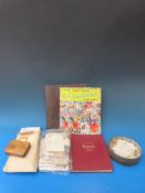 A box of stamp albums, loose stamps, covers and sundries