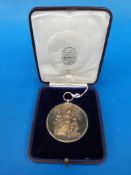 A cased 1841 Masonic Institute for Boys medal for general good conduct, in original fitted case