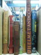 A selection of books including Motor-Cycling Year Book (1953), sundry books including Edward Lear's