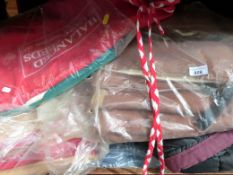 Twelve assorted horse rugs and sheets, two fleece, some as new