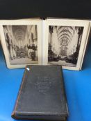 A late 19thC album of photographs including 8x10 photos of France and Belgium including many of