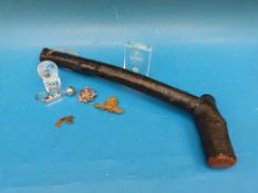 A silver and enamel RMIG 1927 badge together with a United States Army Tommy Shillelagh, Manchester