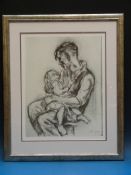 A woodblock engraving 'English Villages' by George Tute, together with a limited edition print of a