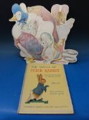 Beatrix Potter vintage shop display figures, comprising nine shaped plywood characters including