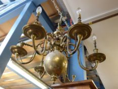 A collection of light fittings including Art Deco style glass example and a 19th / 20thC opaque