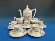 A Coalport in montrose pattern coffee set