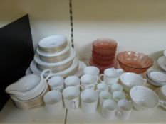 A quantity of Wedgwood tea, coffee and dinnerware, various Portmeirion, glassware, silver plate etc