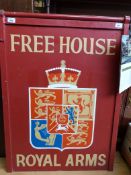 A hanging pub sign for The Royal Arms in Stonehouse