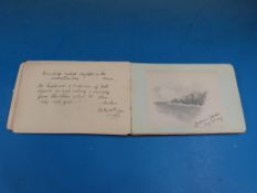A late Victorian/early Edwardian autograph book with some illustrations