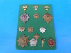 Fourteen British Army cap and pagri badges all from the household Division WW1 /WW2 to include