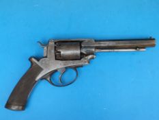 A Deane Harding 54 bore percussion revolver, engraved Deane & Son, London Bridge, c1860