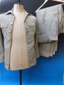 A No 6 Royal Marines Tropical uniform including trousers and jacket, size 9