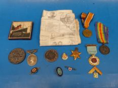 Two WWI medals awarded to 151984 Spr V Crofts RE together with two WWII medals including one