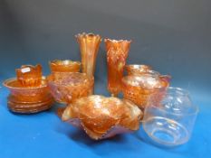 A good collection of Carnival glass