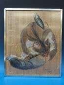 A Joan Farley pastel of a greyhound