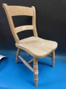 A child's elm seated chair, 62cm tall