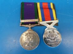 A campaign Service Medal (Borneo) and Pinot Jasa Malaysia medal to K.941536 R A G Newman M (E) 1