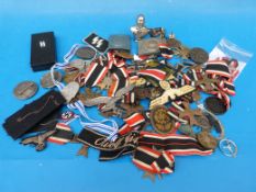 A collection of mainly German WW2 medals and badges etc, some replicas, pre WW2 Labour Day and