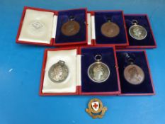 A collection of cased John Pinches bronze medals for musical endeavour c1930s