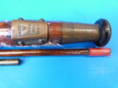 A Hardy 'W' vintage trout fishing rod (three piece) registration no. A51970