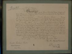 An indenture dated 26/06/1917 for an officer in the Land Forces (Oswald Marchant Thacker) and the