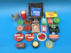 A box of vintage and unusual air rifle pellets with vintage pellet catcher