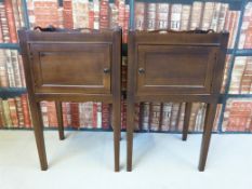 A pair of tray topped pot cupboards