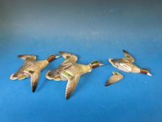 Three Beswick duck wall plaques