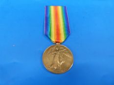 WW1 Victory medal for 3502 Pte C H Ward of the Royal Gloucestershire Hussars, killed in action
