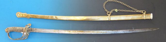 A Victorian officer's sword, the hilt with VR cipher, the blade marked Anderson & Schmidt, St