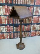 Oak double sided lectern with rotating top, 120cm tall