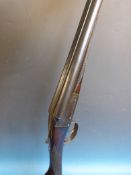 A Bradell 12 gauge side by side double barrelled shotgun, 28 inch barrels, serial number 7230, in